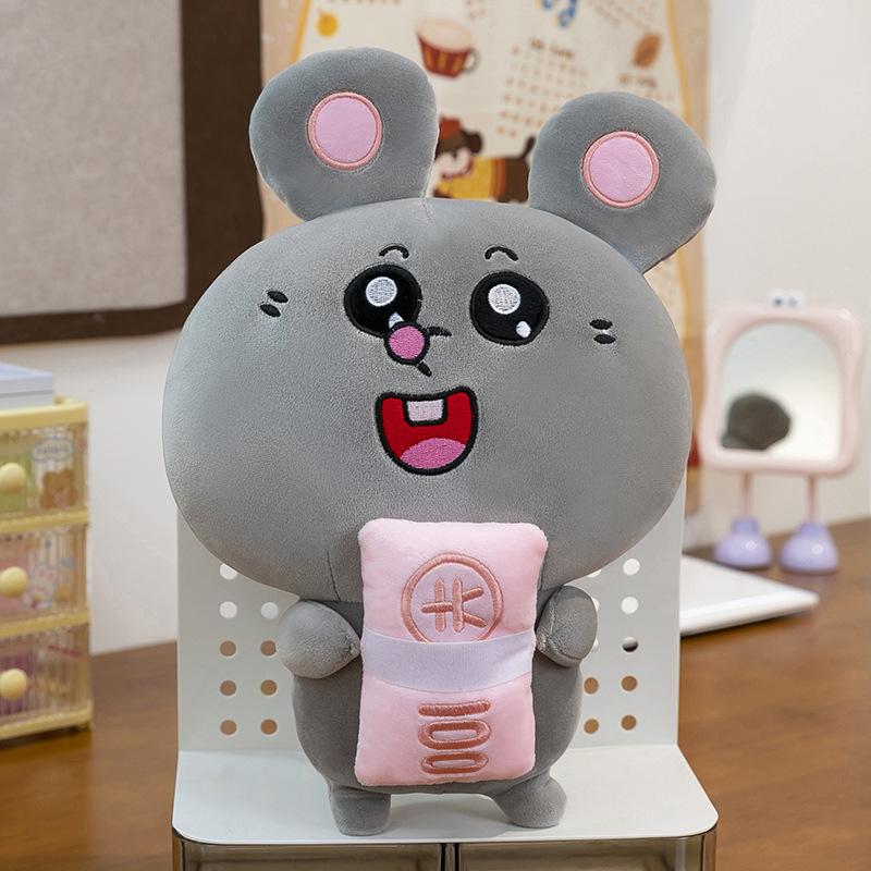 Creative funny beautiful rat cute plush doll rebellious rat poison money rat fun birthday gift