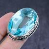 Швейцарский голубой топаз драгоценный камень 925 стерлинговое серебро ювелирное кольцо размер 8