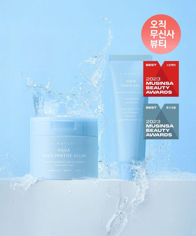 Aqua Oasis Panthealan Calming Pads 60 Sheets + Aqua Oasis Moisture Gel Cream 80ml