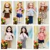 Handmade Doll Clothes Dress Up Printed Suspenders Pants Garmentjumpsuits For 1/6 Point Doll