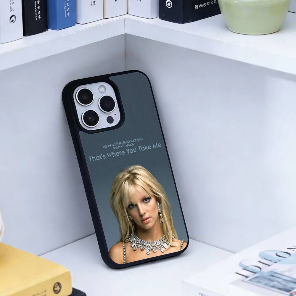 Певица V-Бритни Спирс Чехол для телефона для iPhone17,16,15,14,13 Plus,Pro Max Магнитный для Magsafe Беспроводная зарядка