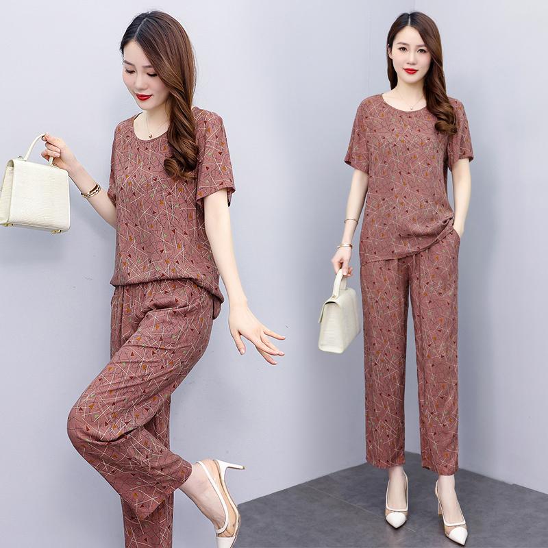 Летние комплекты из двух предметов для женщин. Комплекты из топов и широких брюк. Повседневные женские блузки.