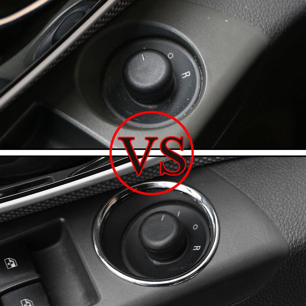 Наклейка-кольцо на панель ручки регулировки бокового зеркала заднего вида для Chevrolet Cruze Хэтчбек Седан 2009 - 2014 ABS Аксессуары