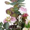 Francfranc Rose Eucalyptus Mix Bouquet, Pink, 2025 Model, Artificial Flowers for Interior Decoration