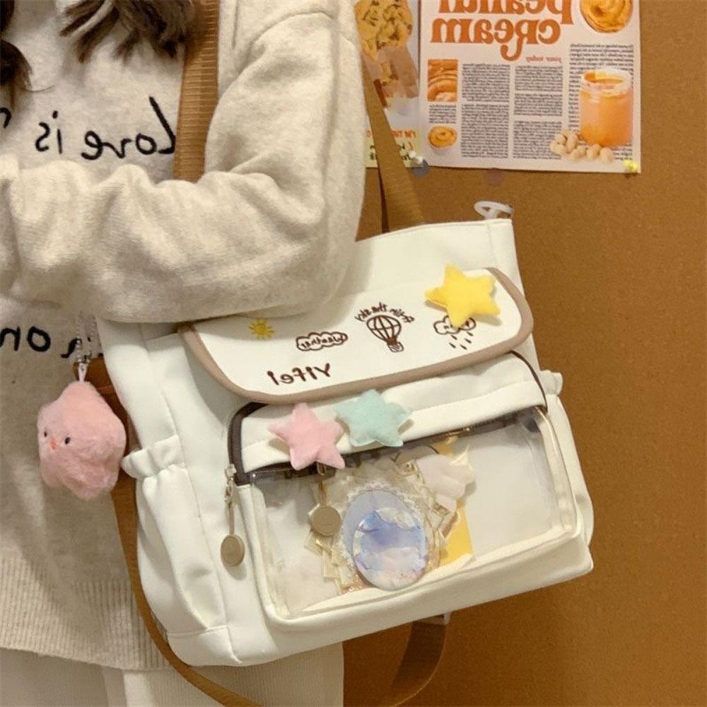Sweet Student Crossbody Bag Large Capacity Y2K Anime Display Bag Cartoon Shoulder Ita Bag School