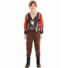 Kids Medieval Knight Costume Halloween Party Performance European Folk Festival Outfit Long Sleeve Brown