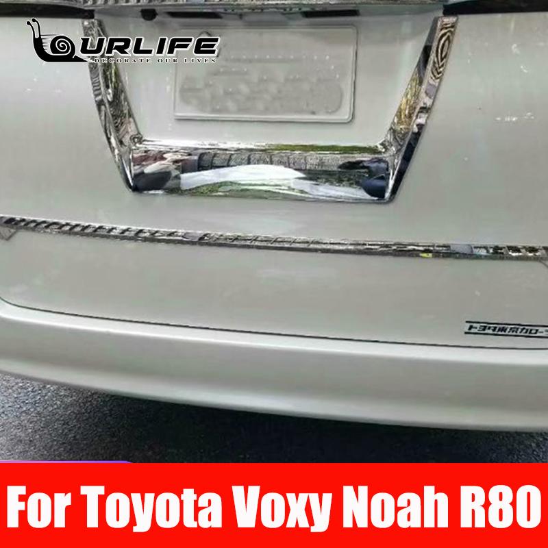 Хромированная задняя крышка багажника, лицензионная накладка для Toyota Voxy Noah R80 2017 2018, защита багажника