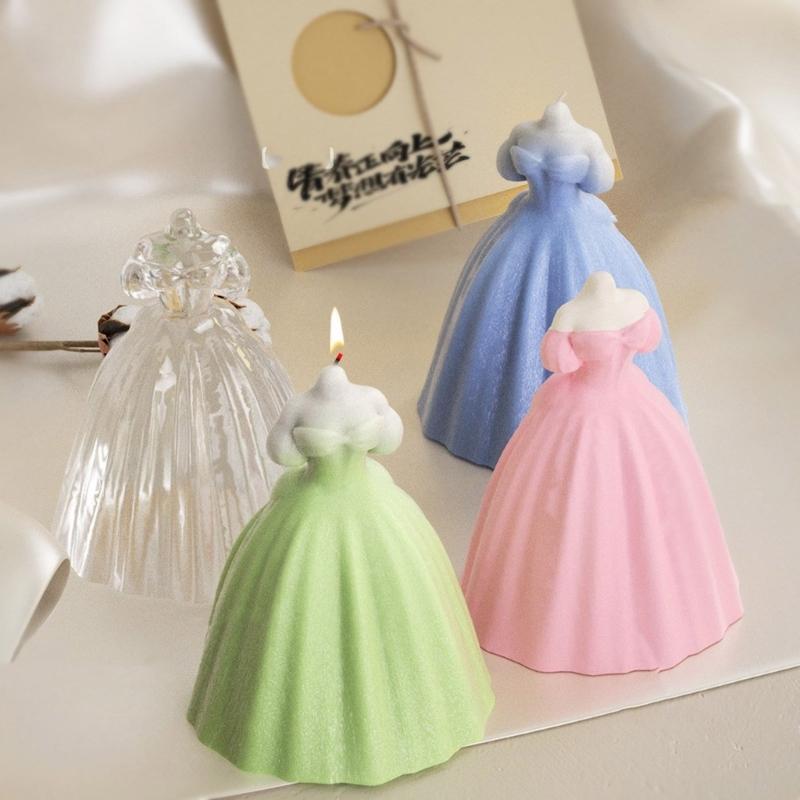 Exquisite Wedding Dress Craft Mold  Crystal Drop Glue Ornaments Moulds Silicone Candle Molds Silicone Craft Molds