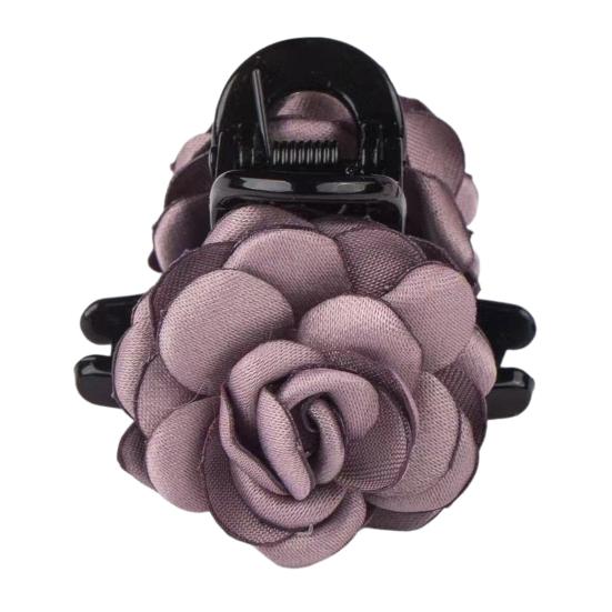 Женская заколка для волос с двухсторонним декором в виде цветка розы, противоскользящие зубцы, заколка для волос с затылком в виде акулы, украшение для волос