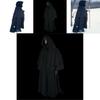 Stylish Black Cape Hood Robe Designed For Witch Wizard Fantasy And Cosplay Outfits
