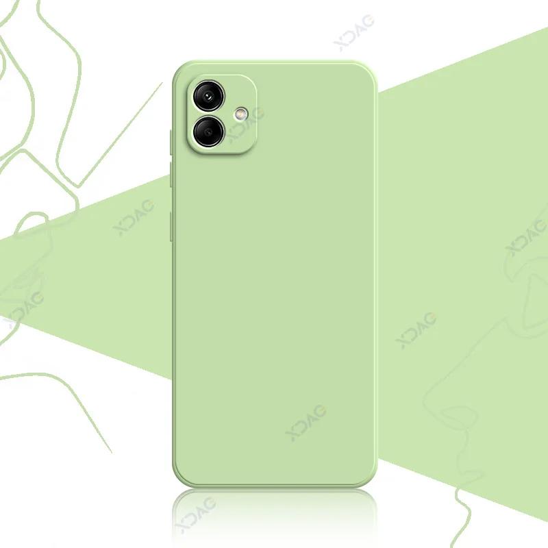 Официальный квадратный жидкий силиконовый чехол для Samsung Galaxy A04 SamsungA04 роскошный мягкий защитный чехол для задней панели телефона