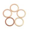Copper Washer Flat Seal Gasket O-Ring Inner Diameter 1.0 Inch (25 Mm) Pack of 5