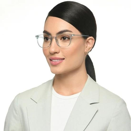 LENSKART BLU | Zero Power Cut Computer Glasses | Anti Glare& Blocks Harmful Rays | UV Protection Specs | Full Rim Round | Unisex| Large | LB E16226