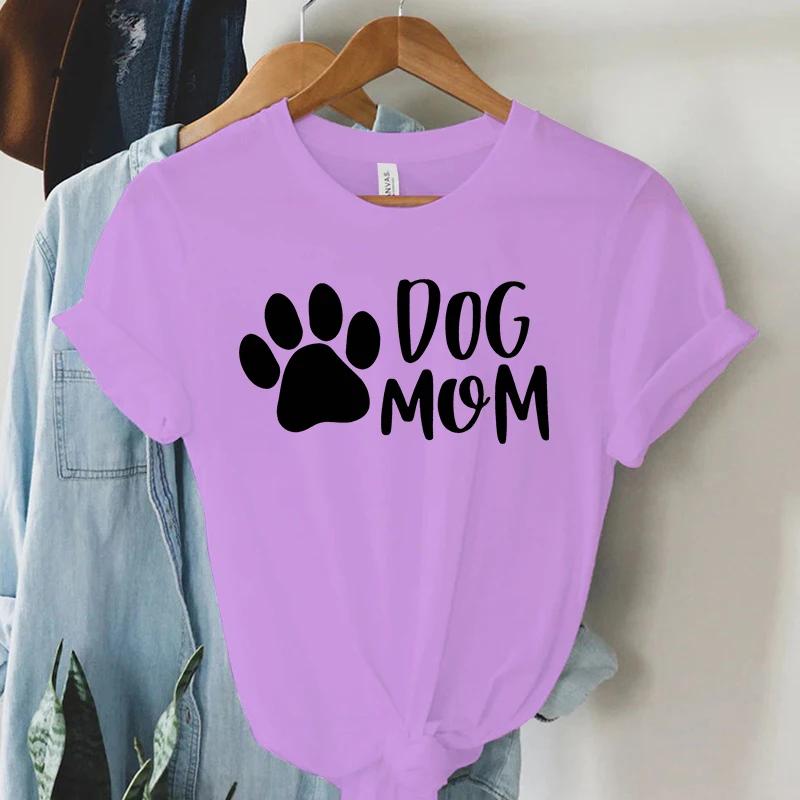 Unisex T Shirt Dogs Paws Mom Print Tshirt Unisex Short Sleeve Oneck Tshirt Ladies Causal Shirt Clothes Tops Dogs Paws Mom Tee