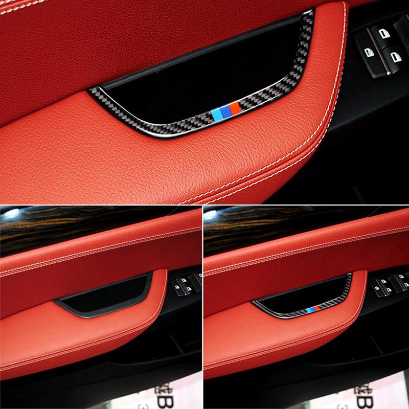 Углеродное волокно, внутренняя ручка двери автомобиля, ящик для хранения, рамка, накладка для BMW X3 F25 X4 F26 2011-17, модифицированный интерьер автомобиля