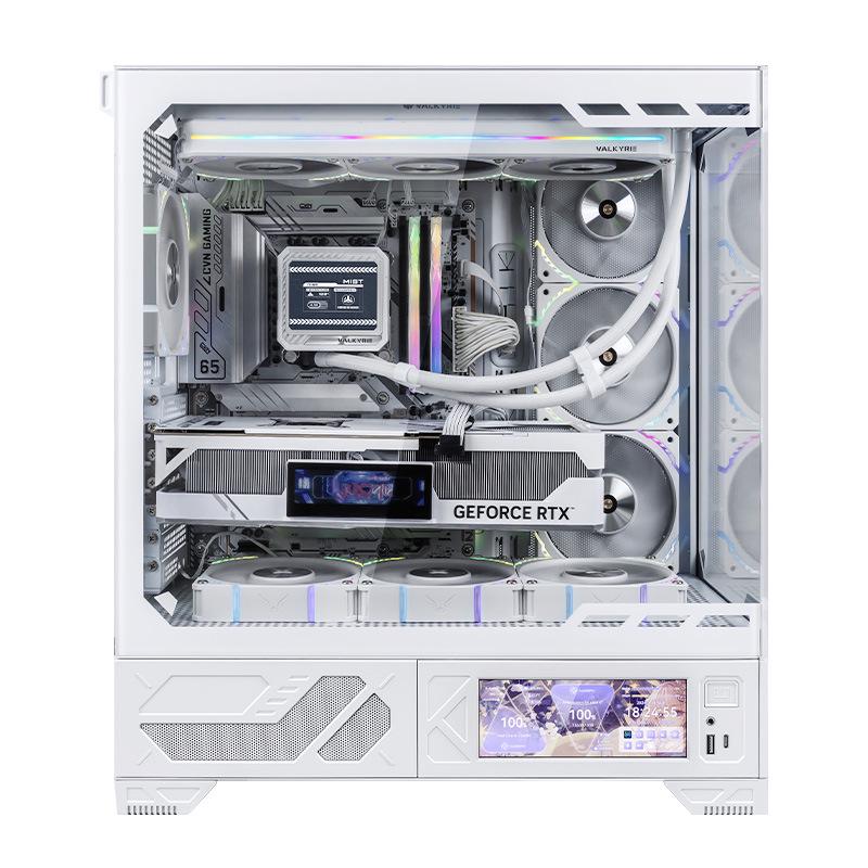 Корпус Valkyrie VK03 ATX Белый - 6,2-дюймовый сенсорный экран, Панорамный вид на море, Прозрачная боковая панель, 360° Водяное охлаждение