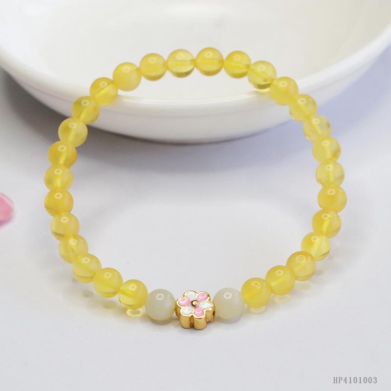 2026 ximang Russian Amber Bracelet Beeswax Hetian Jade Ball Jewelry Generation S4101003