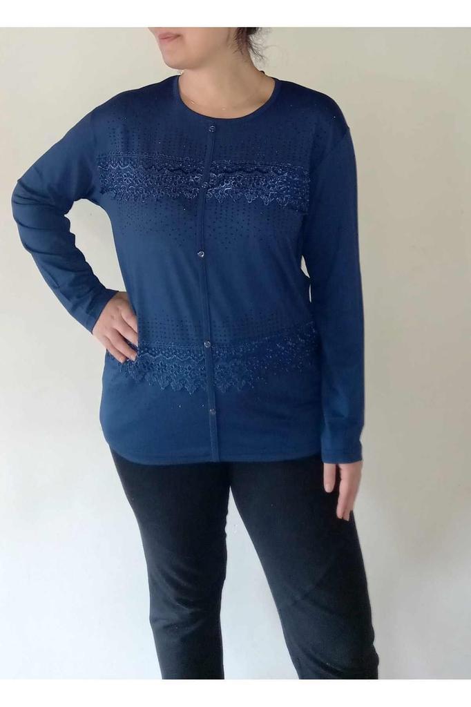 Женская блузка большого размера, гипюровая трендовая блузка для мамы