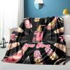 1PC Custom Name Glamorous Nail Art outdooor Flannel blankets Throw Blanket All-Season Throw Gift Bedspread for Couch, Bed, Camping Holiday Birthday gi