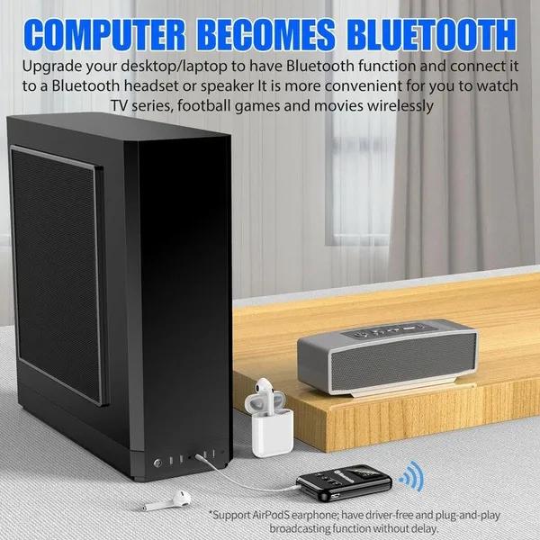 Новейший USB Bluetooth 5.0 Передатчик Приемник 4 в 1 Беспроводной Аудио 3.5мм Aux Автомобильный Адаптер