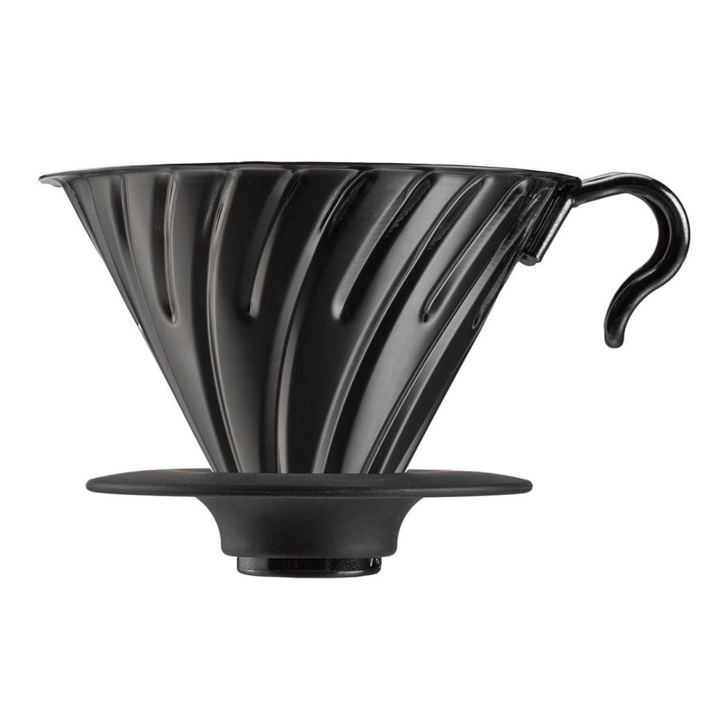 Hario V60 Металлическая кофеварка для кофеварки на 1–4 чашки, матово-черная, VDMR-02-MB