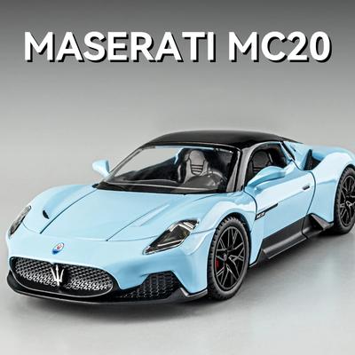 Большой 1/22 Maserati MC20, спортивный автомобиль, модель из сплава, литой под давлением металлический вес, коллекция, модель автомобиля, звуковая игрушечная машина, подарок для детей