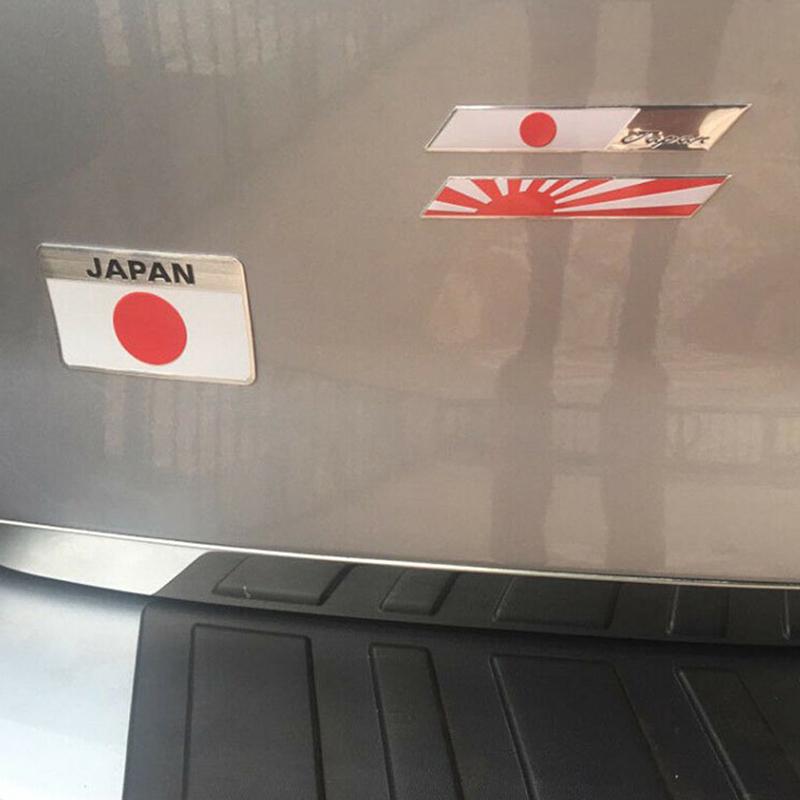 Practical Multiple Type Japanese Flag Car Metal Car Labeling Sticker