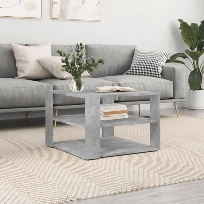 VidaXL Coffee Table Concrete Grey 59.5x59.5x40 Cm Engineered Wood 834249