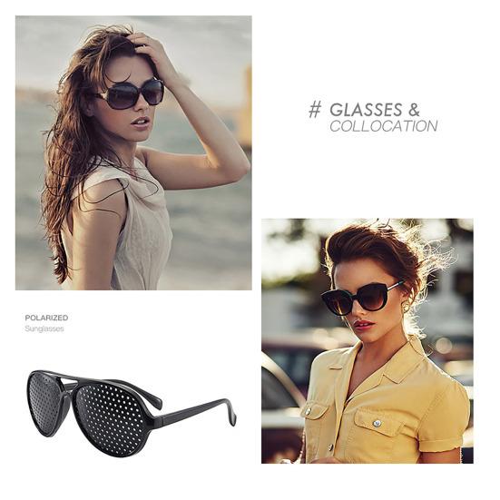 Correction Glasses Pinhole Design Unisex Correction Glasses for Vision Improvement Lightweight Comfort Frame Glasses for All-Day Wear