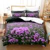 Purple Bedding Set Polyester Duvet Cover Quilt Cover 3D Comforter Cover Lavender Butterfly Double Full King Queen Twin Single