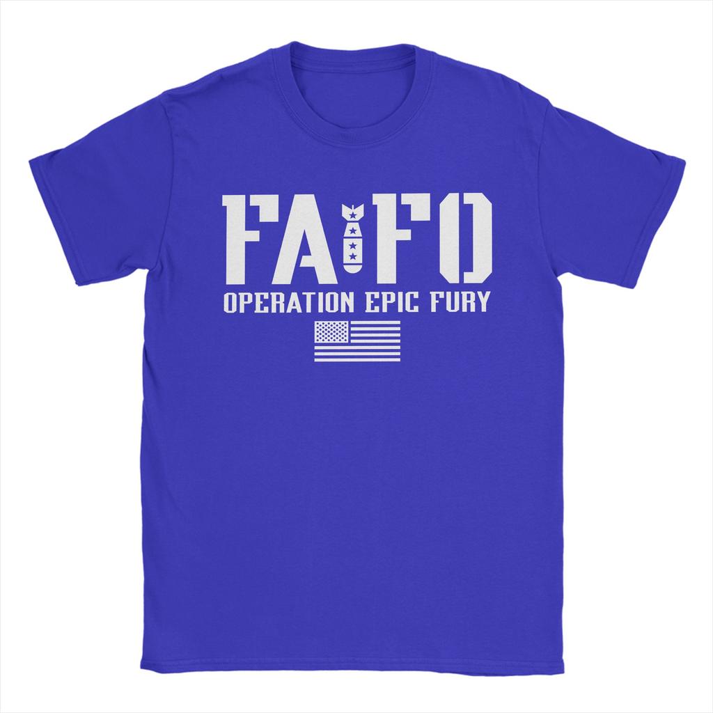 Футболка мужская Operation Epic Fury FAFO Винтажные футболки Летние с круглым вырезом Хип-хоп Футболки Дизайн Большие размеры Топы
