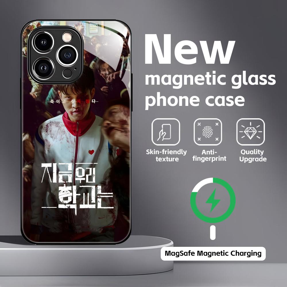 All of Us Are Dead Phone Case For iPhone17 16 15 14 13 12 11 X XR XS 8 Plus Mini Pro Max Glass Magnetic Case