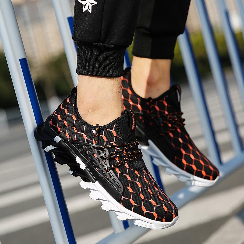 Модная мужская уличная обувь для путешествий, кроссовки, легкая мягкая подошва, шнуровка, сетка, Tenis Masculino, дышащие повседневные кроссовки, обувь, большой размер 39-47