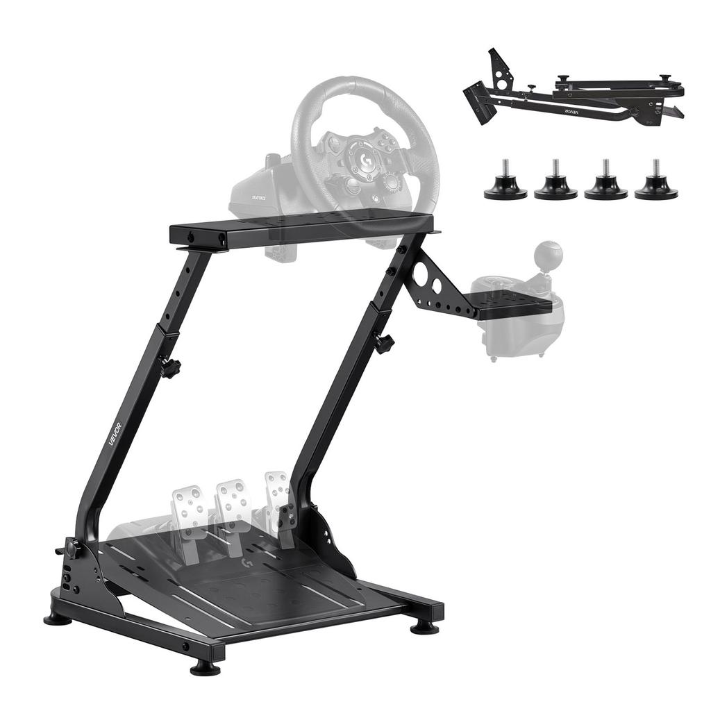 Racing Wheel Stand, Adjustable & Foldable Simulator Stand for Logitech G29 G27 G920 G923, Thrustmaster T300RS T300GT T248 TS-PC TSXW Gaming