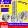 Hex Socket 304 Stainless Steel Screw with Cylindrical Head, Cup Head, and Washer Bolt (M3/M4/M5/M6)