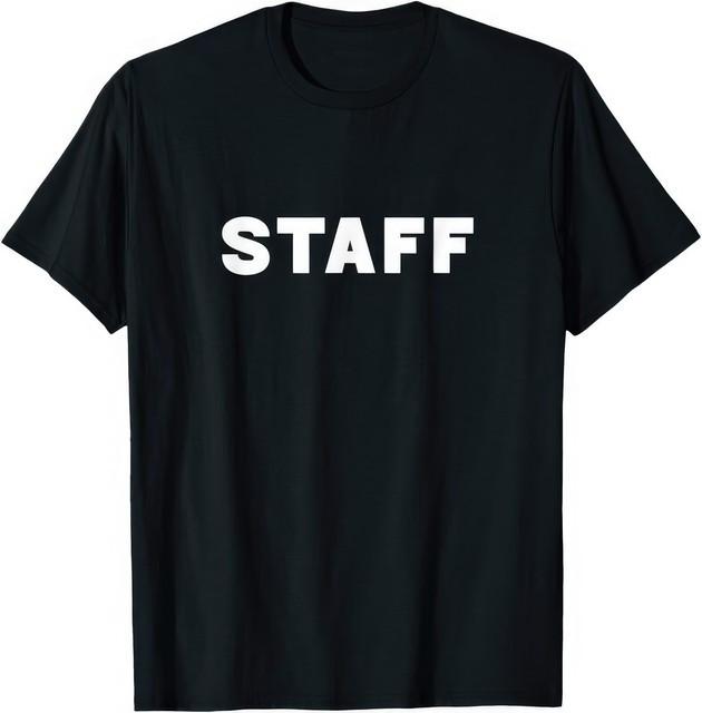 Staff Front and Back Classic Simple Work Team Uniform Logo Unisex T Shirt
