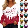 Long Sleeve Shirts For Women Cute Tops Christmas Prints Tees Blouses Casual Plus Size Basic Tops Pullover