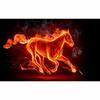 Full Round Drill 5D DIY Diamond Painting "Fire Horse" 3D Embroidery Cross Stitch Animal Design Home Decor Gift