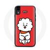 Case for Iphone XS BTS Bangtan Boys BT21 RJ Jin Red Background