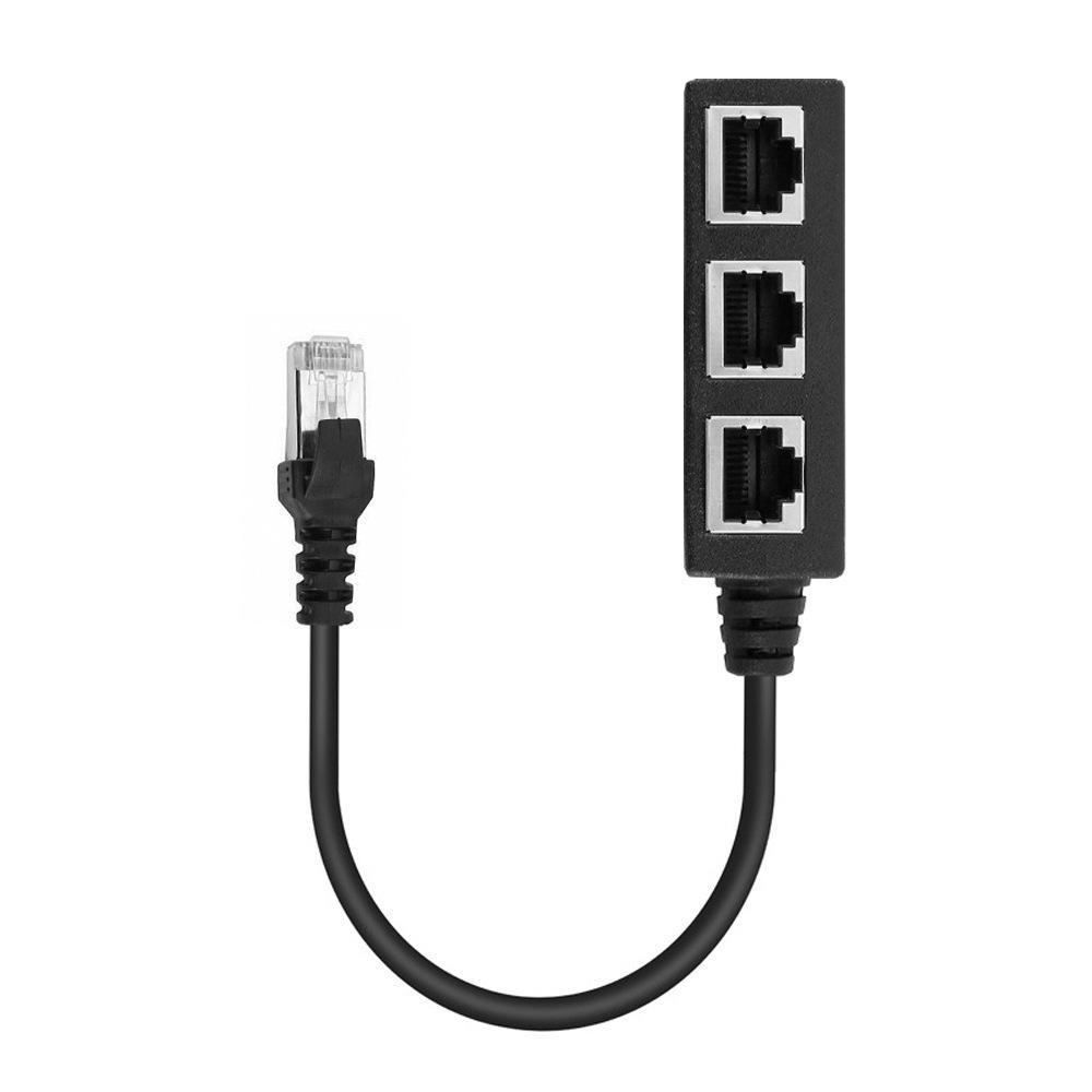 Разветвитель кабеля Ethernet RJ45: Адаптер-удлинитель 1 "папа" на 3 "мама"