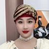 Turban Cap Women Headscarf Embroidery Beanie Hair Cover Cap Floral Lace Caps Lady Female