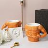 Творческие керамические кружки-пекторали Домашний завтрак Молоко Кофейная кружка Чашки для воды Мальчики Тренажерный зал UP YOU Забавный подарок Кружки Подарки на праздники