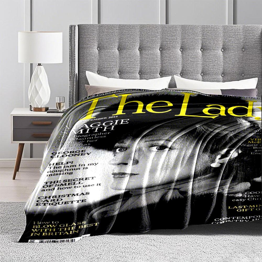 Black and White Classic Portrait for all seasons blanket lunch break throw gift