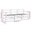 VidaXL Salon de Jardin 3 pcs, Ensemble de Canapés, Sièges avec Dossier et Accoudoir, Meubles de Terrasse Patio Extérieur, 825528
