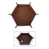 Tray Foldable Holder Hexagon Rolling Tray, Desktop Storage Box for Coin , Organizer Home