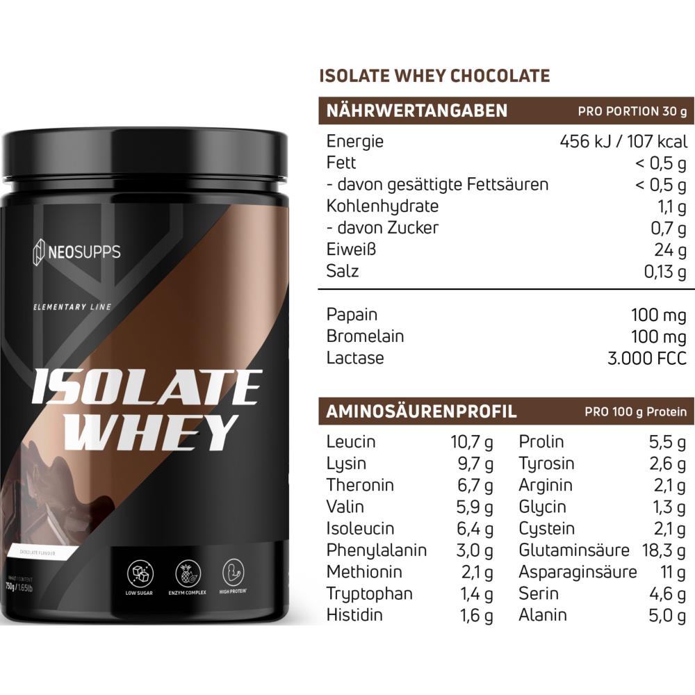 Neosupps Whey Protein Powder Chocolate Flavor 750g