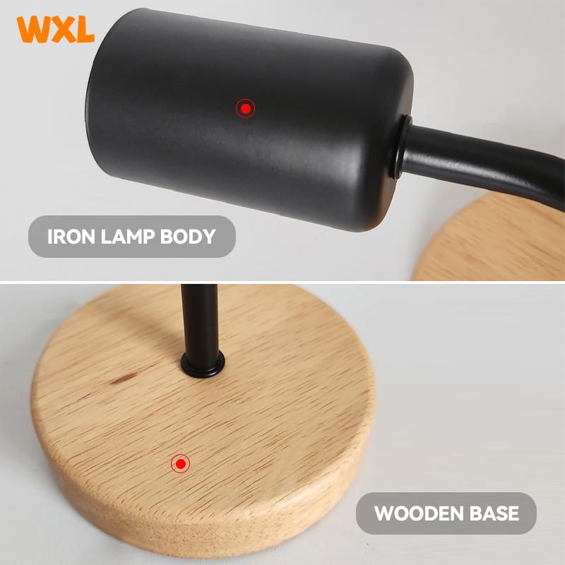Wood Wall Lamp Vintage Wall Lights Fixture E27 110V-220V Bedside Retro Lamp Industrial Decor Dining Room Bedroom Light
