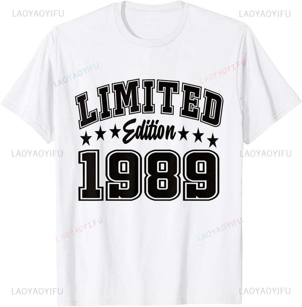 Vintage 36th Birthday Decorations Vintage Class of 1989 36 Years Old TShirt Graphic T Shirts Individuality Couple Ropa Hombre