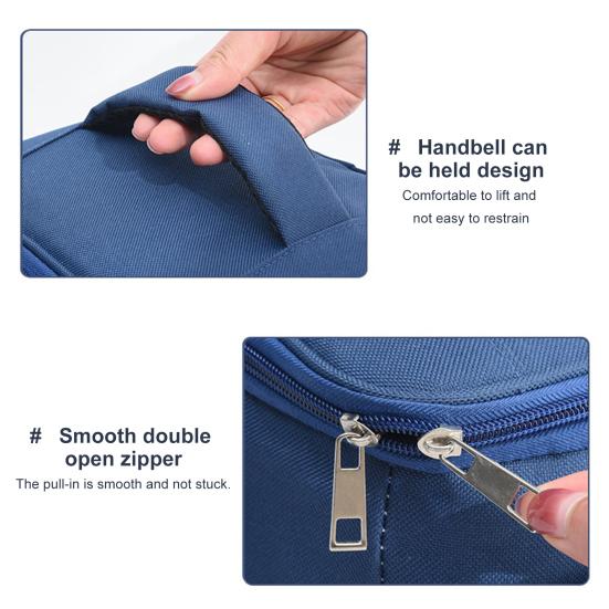 Большая изолированная сумка для обеда с ручкой, двойная расширяемая изоляционная сумка, герметичные охлаждающие камеры для кемпинга, портативная большая сумка для обеда