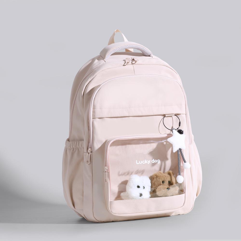 Korean version simple school bag for junior high school college girls book bag large capacity waterproof outdoor travel backpack